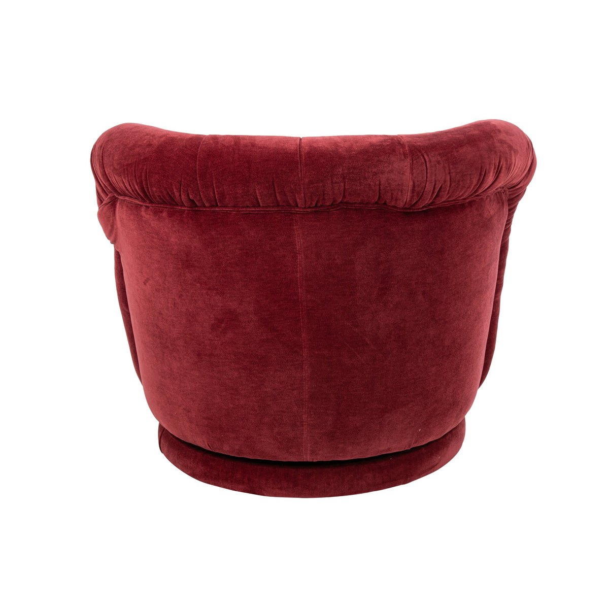 Poltrona girevole in compensato/tessuto bordeaux J-Line