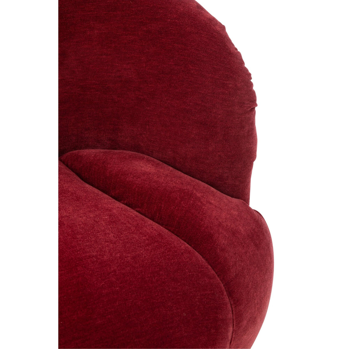 Poltrona girevole in compensato/tessuto bordeaux J-Line