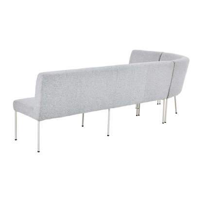 Riff eetkamerbank element van Starfurn met zachte beige bekleding