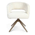 Eetkamerstoel Demi Off White Poot Brons van Starfurn met brede armleuningen