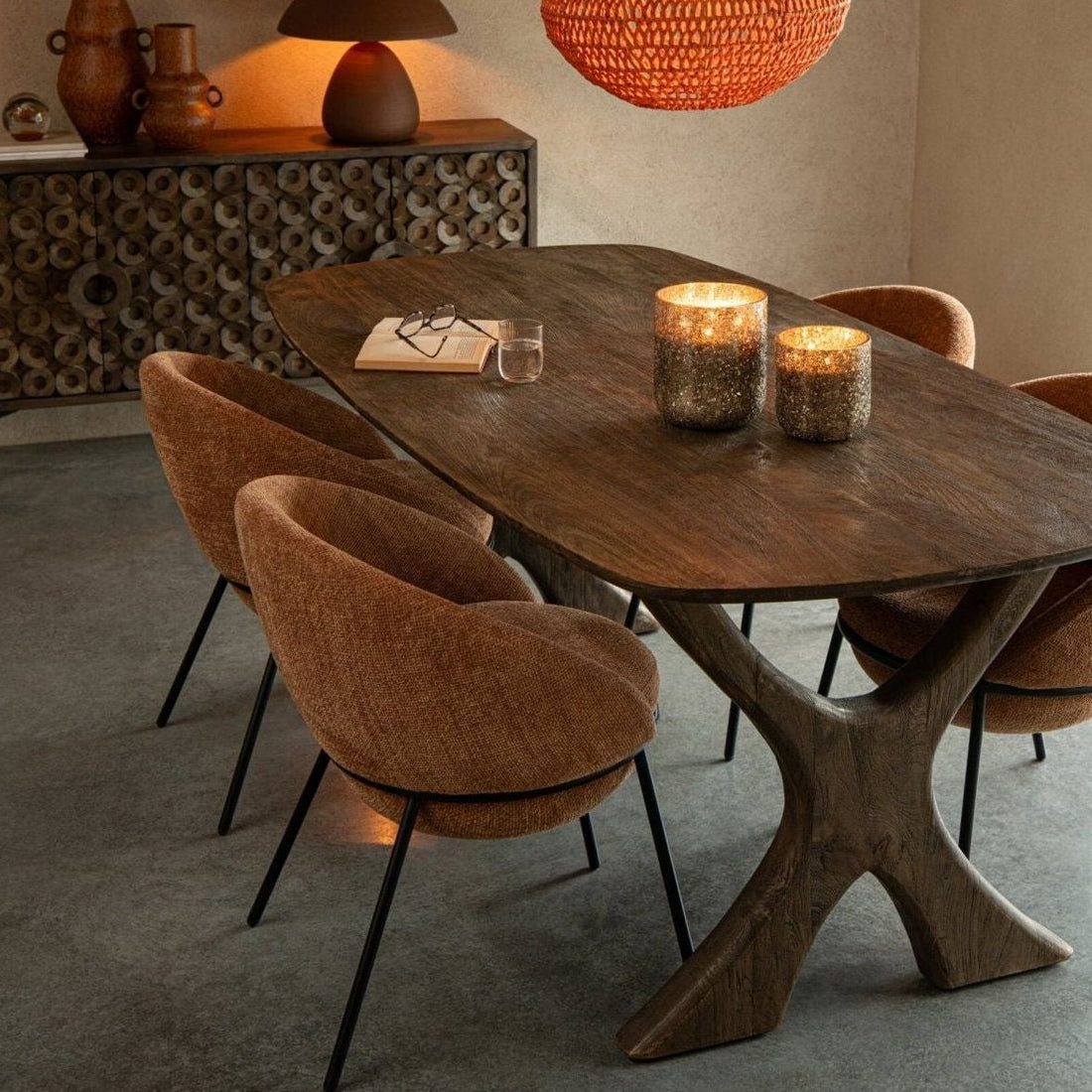 Eetkamerstoel Napoli Terracotta- J-Line