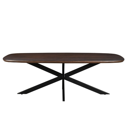 Eettafel Jesper Danish oval mangohout Chestnut 180cm van Livingfurn