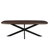 Eettafel Jesper Danish oval mangohout Chestnut 210cm van Livingfurn