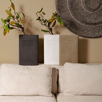 Elenia pot small van PTMD gestyled in huis, khakikleurige keramieken pot