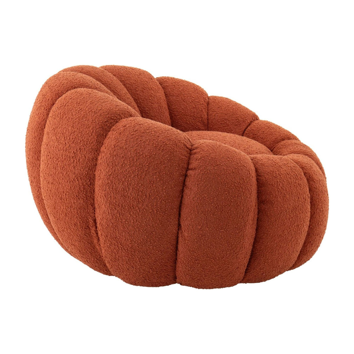 Poltrona Flower in schiuma marrone ruggine J-Line