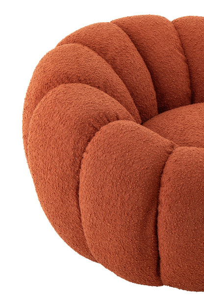 Poltrona Flower in schiuma marrone ruggine J-Line