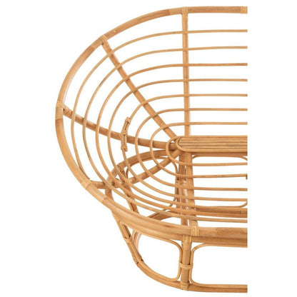 Fauteuil Roni Met Kussen Rotan Naturel/Wit J-Line