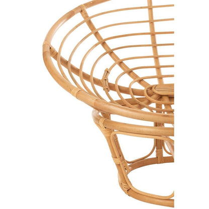 Fauteuil Roni Met Kussen Rotan Naturel/Wit J-Line