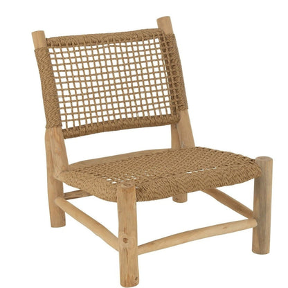 Poltrona Vita Legno di Teak/Plastica Naturale J-Line