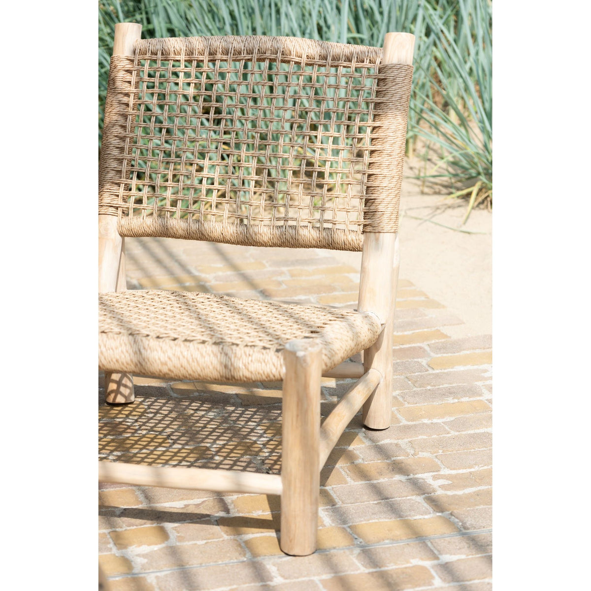 Poltrona Vita Legno di Teak/Plastica Naturale J-Line