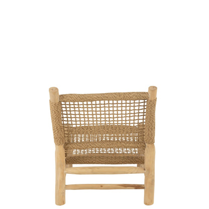 Poltrona Vita Legno di Teak/Plastica Naturale J-Line