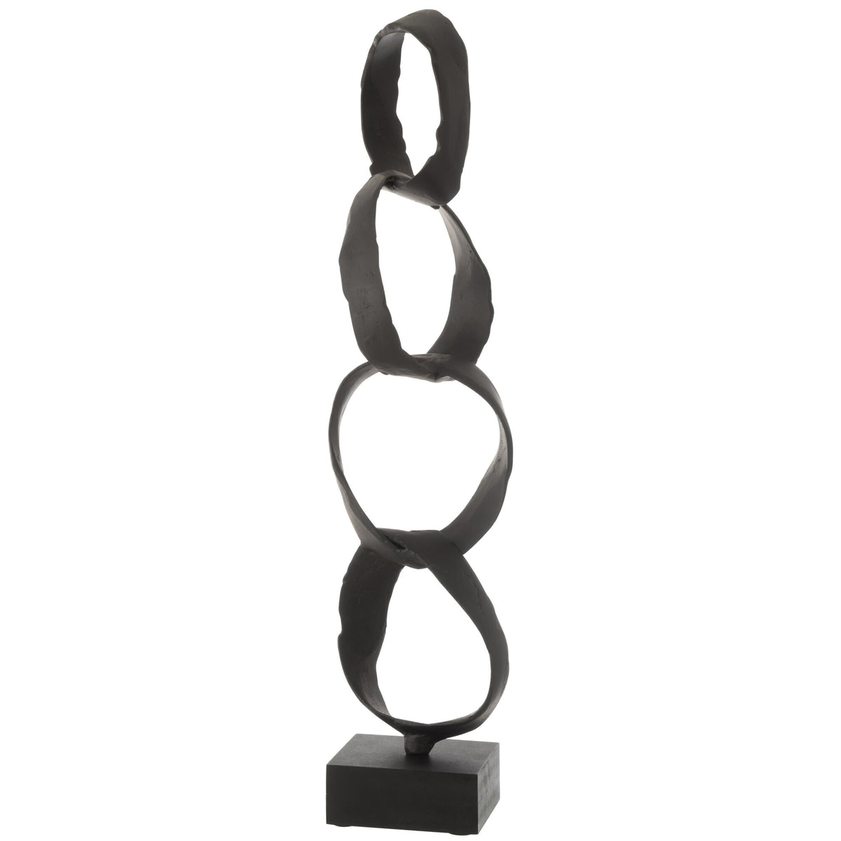 Figura Anelli Su Piede Alluminio Nero Large J-Line
