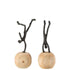 Figuur Staand Op Voet Mango Hout/Aluminium Zwart Set van 2 - Beeld - J-Line - livinglovely.nl