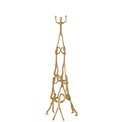 Figura Tower in alluminio dorato, H 147 cm, J-Line