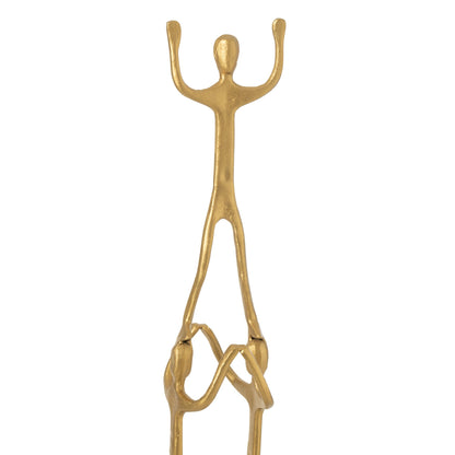 Figura Tower in alluminio dorato, H 147 cm, J-Line