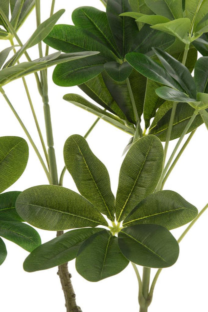 Geldboom In Pot Plastiek Groen Small - Kunstplant - J-Line - livinglovely.nl