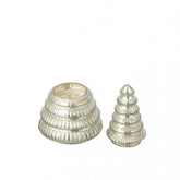 Geurkaars Boom Geribbeld Glas Zilverkleurig Small J-Line
