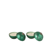 Geurkaars Kerstbal Glas Groen Small Set van 2 J-Line