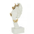 Gezicht Vlinders Staander Poly Wit/Goud - Beeld - J-Line - livinglovely.nl