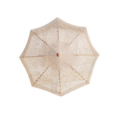 Handgeknoopte Parasol - Fringe Crème 250cm - Handgeknoopte parasol - Todo Bien - livinglovely.nl