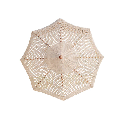 Handgeknoopte Parasol - Fringe Crème 250cm - Handgeknoopte parasol - Todo Bien - livinglovely.nl