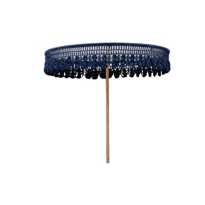 Handgeknoopte Parasol - Luxor Blauw 250cm - Handgeknoopte parasol - Todo Bien - livinglovely.nl