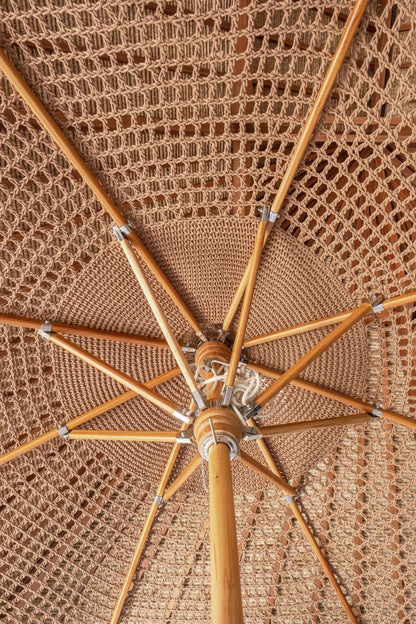 Handgeknoopte Parasol - Pacific Sand Rond - 250cm - Handgeknoopte parasol - Todo Bien - livinglovely.nl