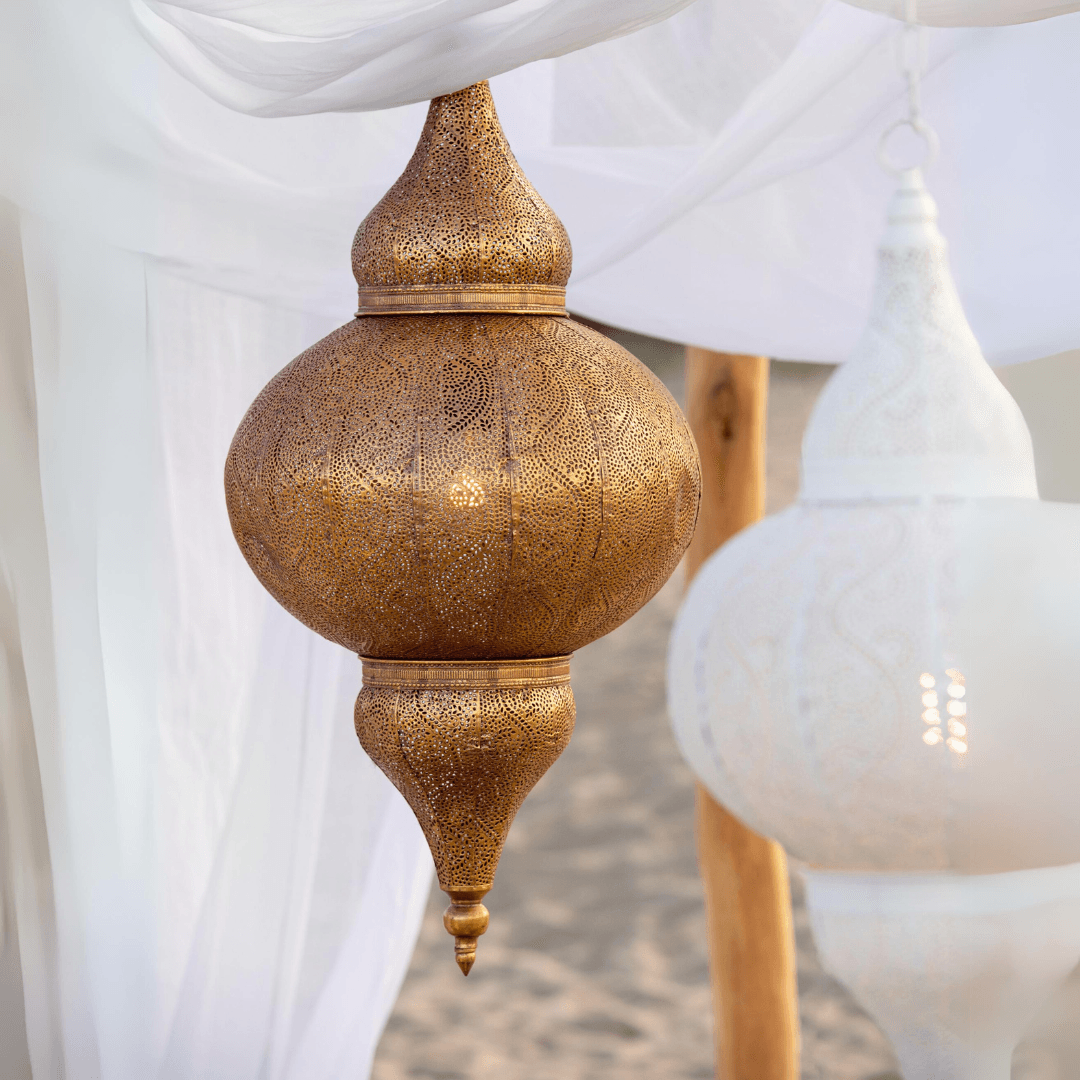 Hanglamp Boor Metaal Goud Small - Hanglamp - J-Line - livinglovely.nl