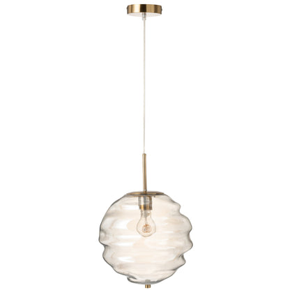 Lampada a sospensione in vetro Luce Cognac J-Line