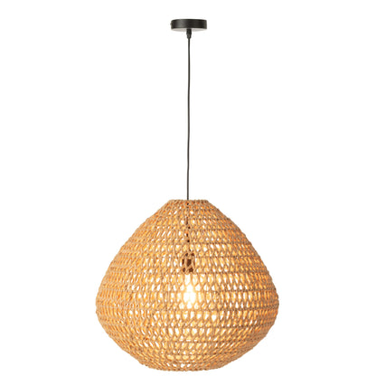 Lampada a sospensione in metallo intrecciato naturale J-Line