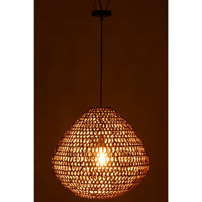 Lampada a sospensione in metallo intrecciato naturale J-Line