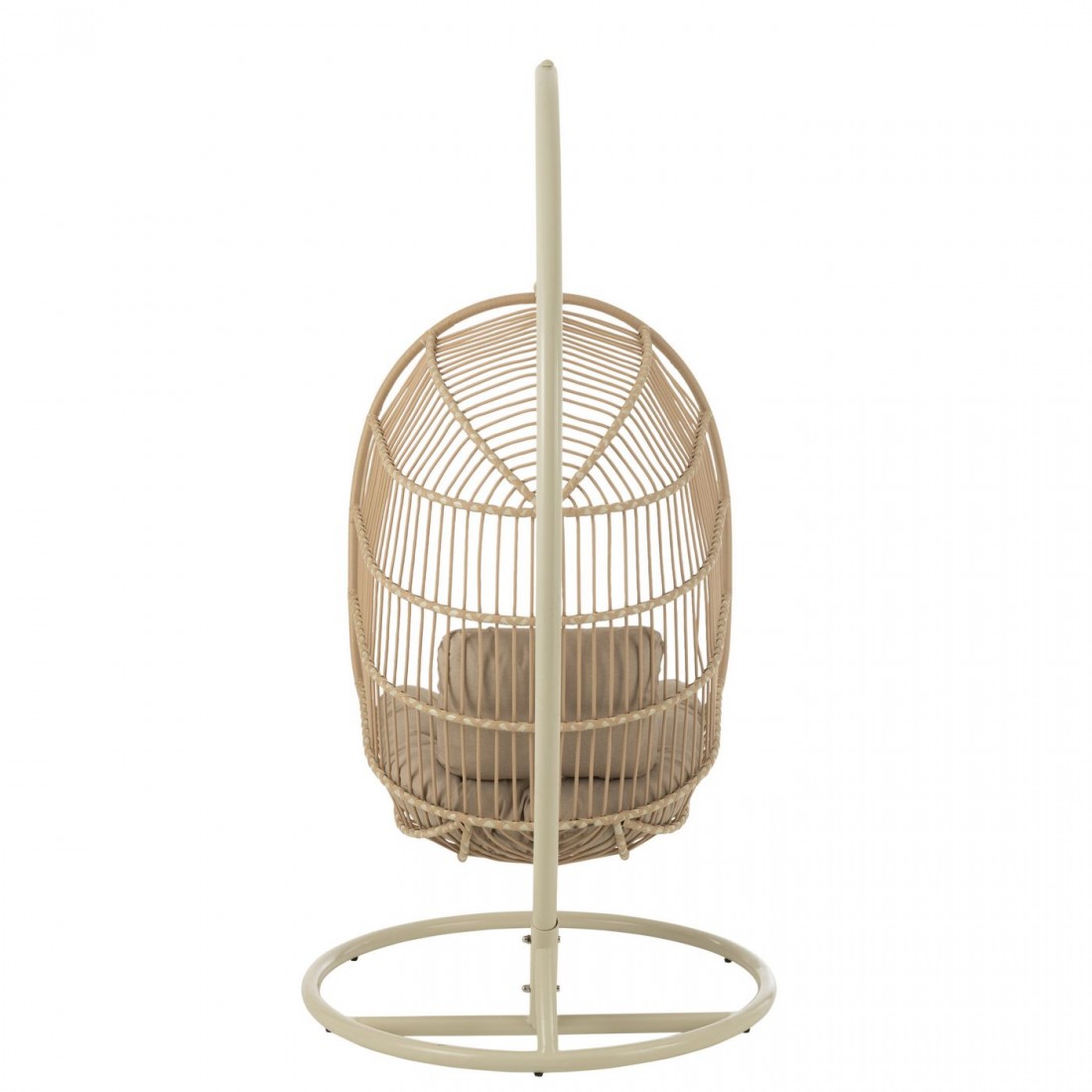 Hangstoel Egga Metaal/Koord Beige - Hangstoel - J-Line - livinglovely.nl