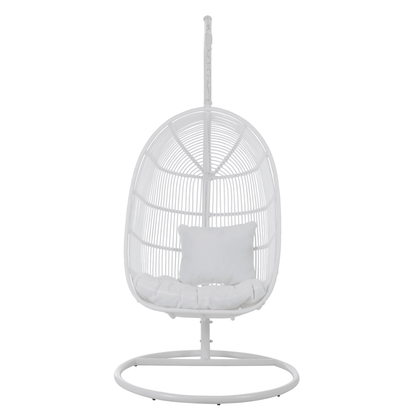 Hangstoel Ovaal Staal Wit - Hangstoel - J-Line - livinglovely.nl