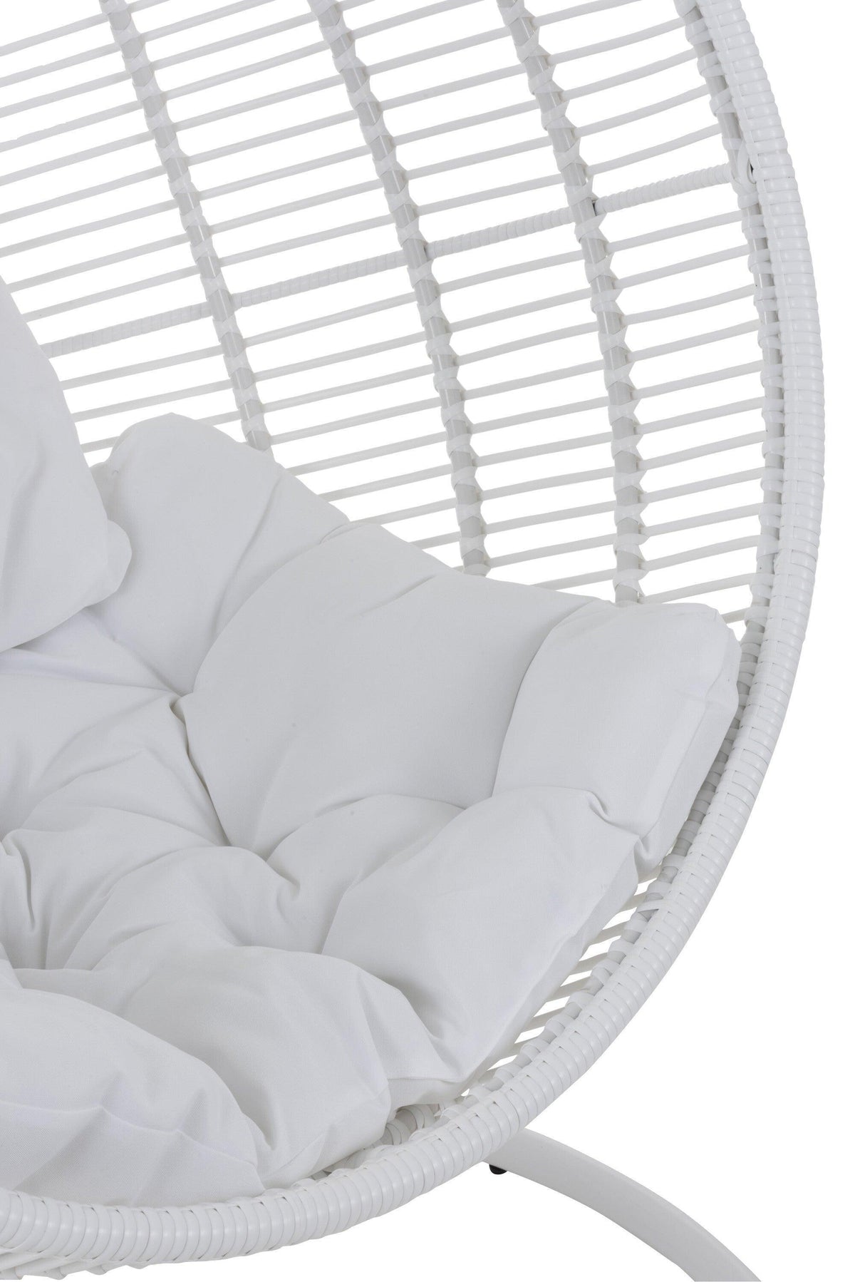 Hangstoel Rond Staal Wit - Hangstoel - J-Line - livinglovely.nl