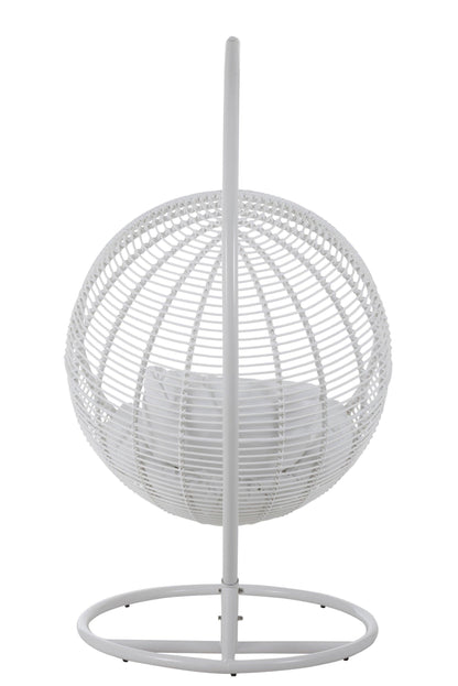 Hangstoel Rond Staal Wit - Hangstoel - J-Line - livinglovely.nl