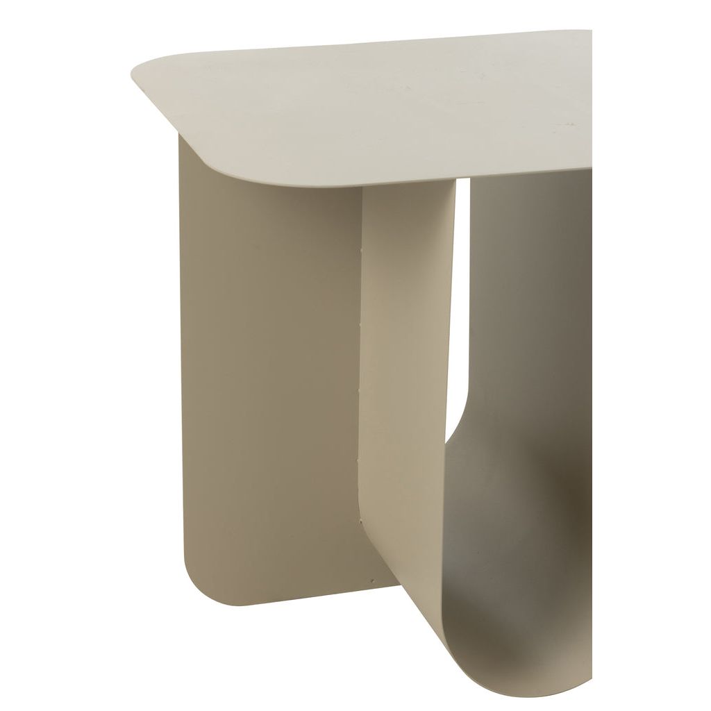 J-Line Bijzettafel Vierkant Metaal Beige