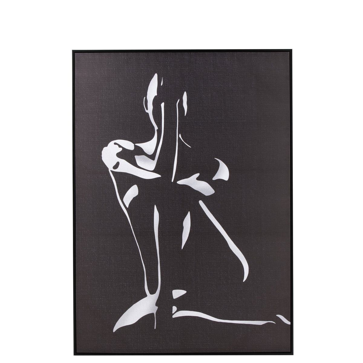 J-Line pannello da parete Frame Woman tela legno nero J-Line