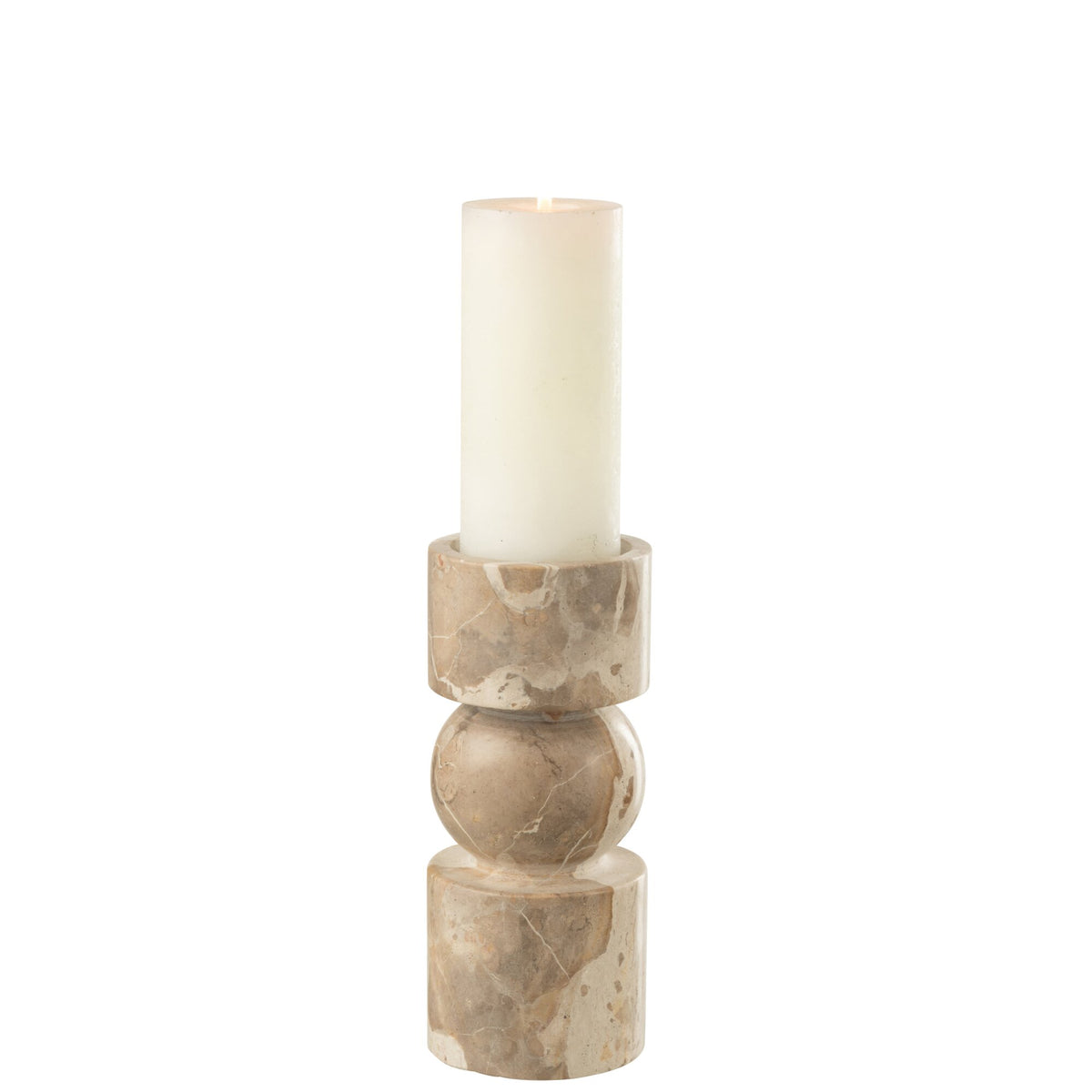 Portacandela Marmo Beige Small J-Line