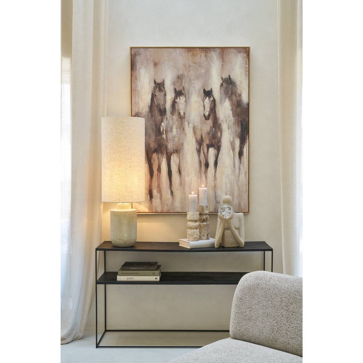 Portacandela Marmo Beige Small J-Line