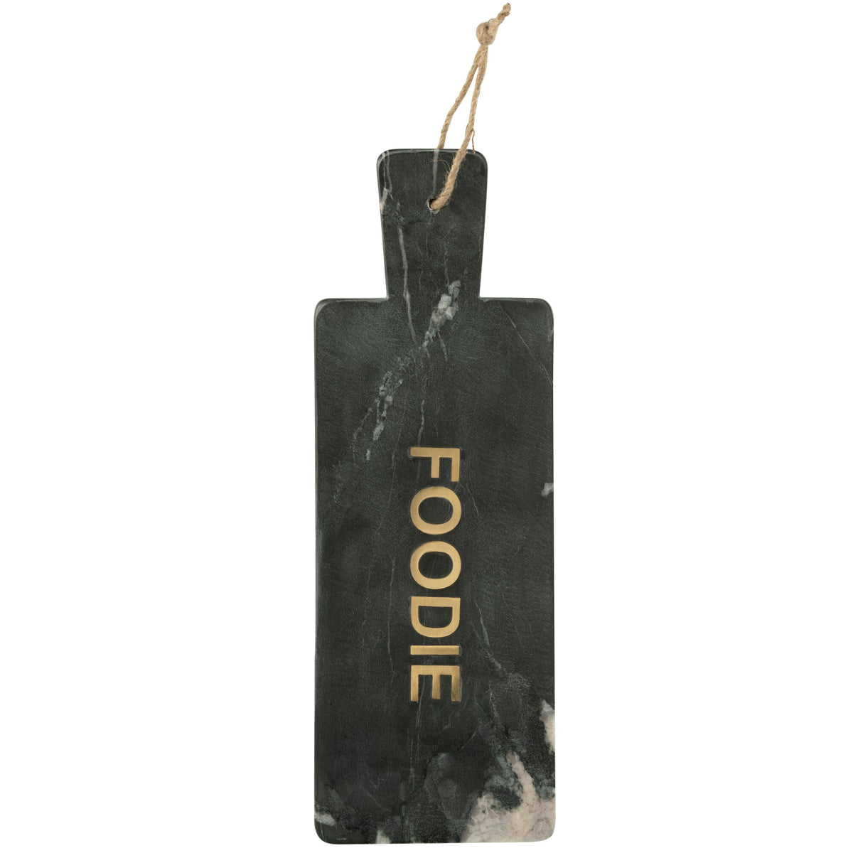 Tagliere per formaggi Foodie Rettangolare Marmo Nero/Color Oro Large J-Line