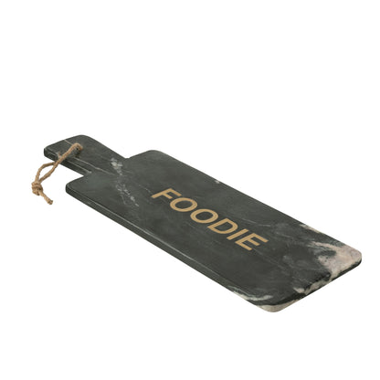 Tagliere per formaggi Foodie Rettangolare Marmo Nero/Color Oro Large J-Line