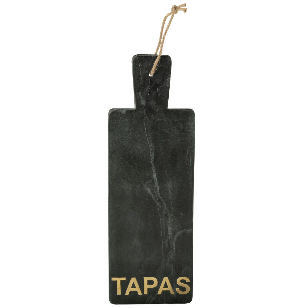 Tagliere per formaggi rettangolare in marmo nero/color oro Large J-line