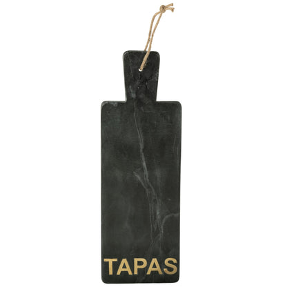 Tagliere per formaggi rettangolare in marmo nero/color oro Large J-line