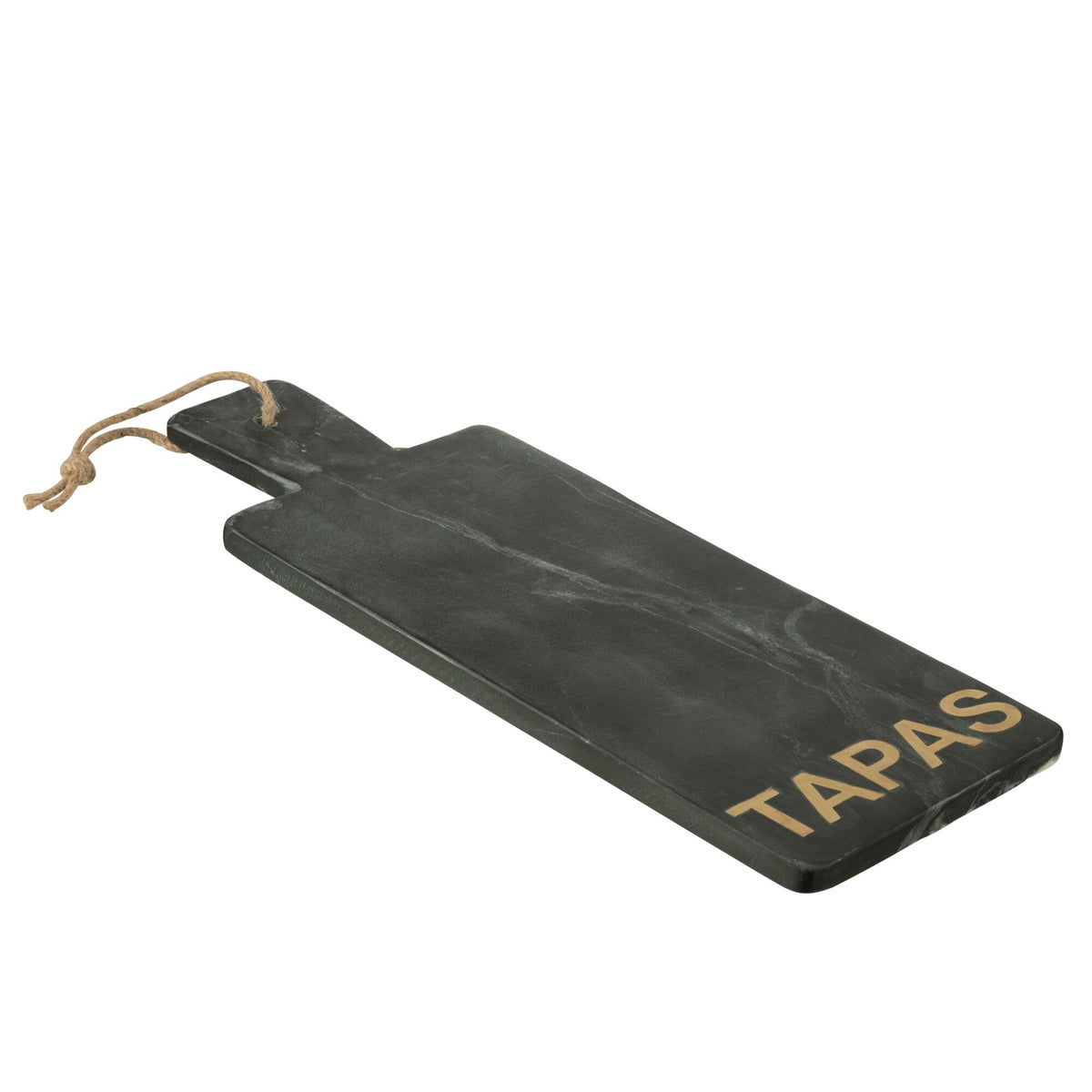 Tagliere per formaggi rettangolare in marmo nero/color oro Large J-line