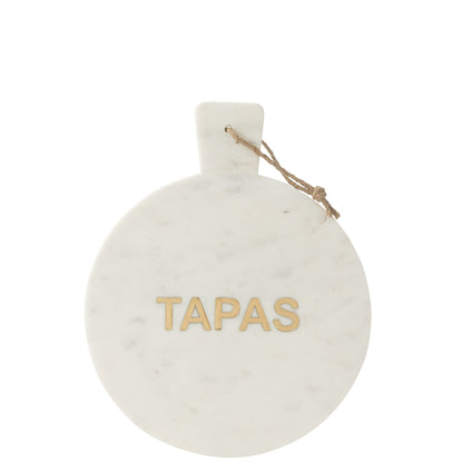 Tagliere per formaggi rotondo Apero Tapas bianco