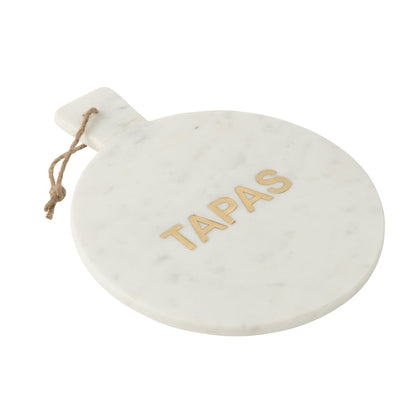Tagliere per formaggi rotondo Apero Tapas bianco