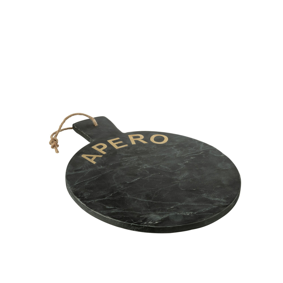 Tagliere per formaggi rotondo in marmo nero/color oro J-Line