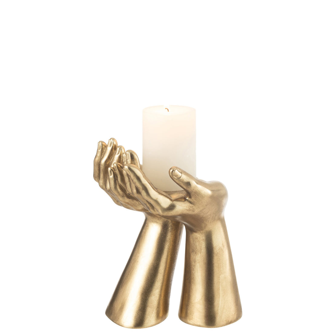 Candelabro Mani Resina Oro J-Line