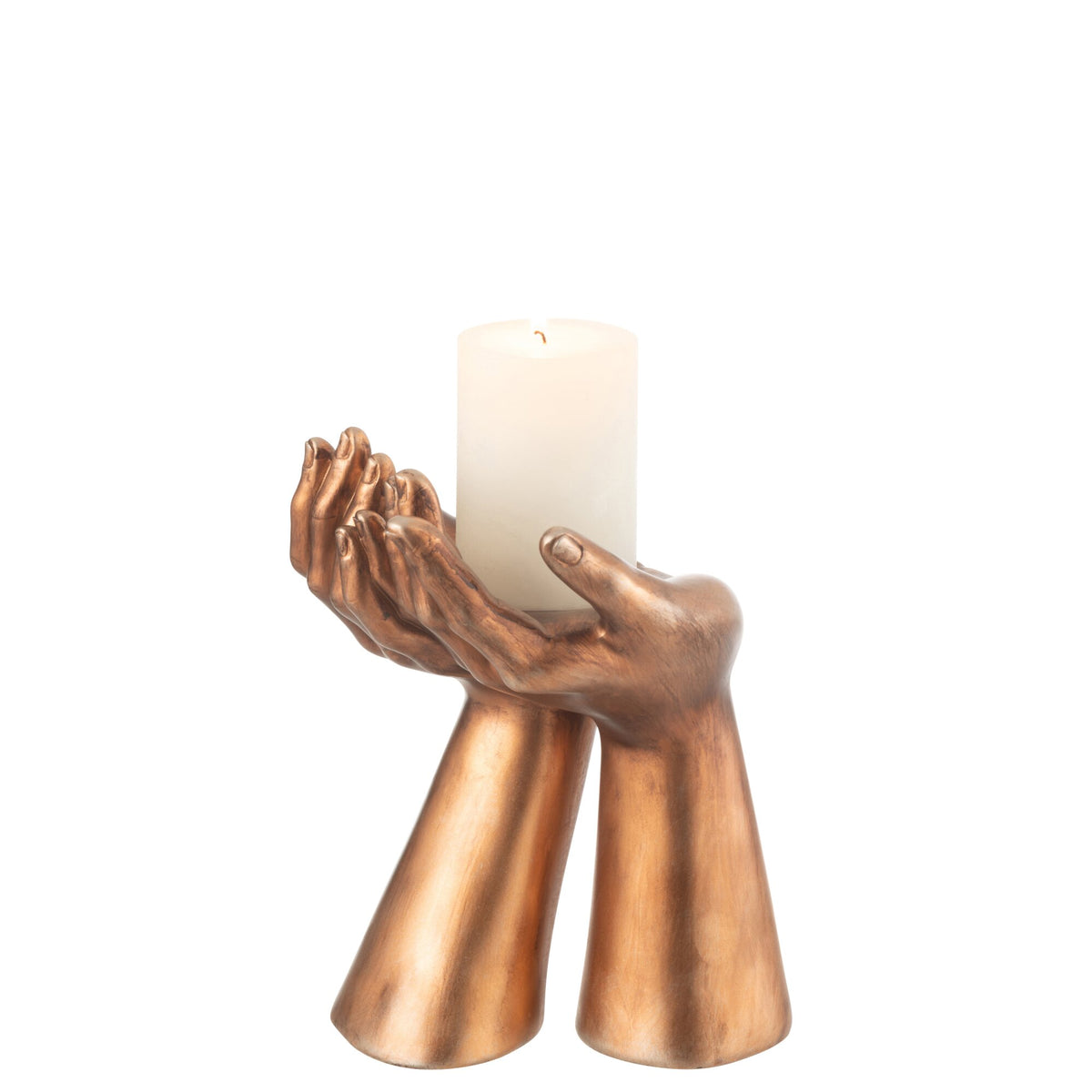 Candelabro Mani Resina Rame J-Line