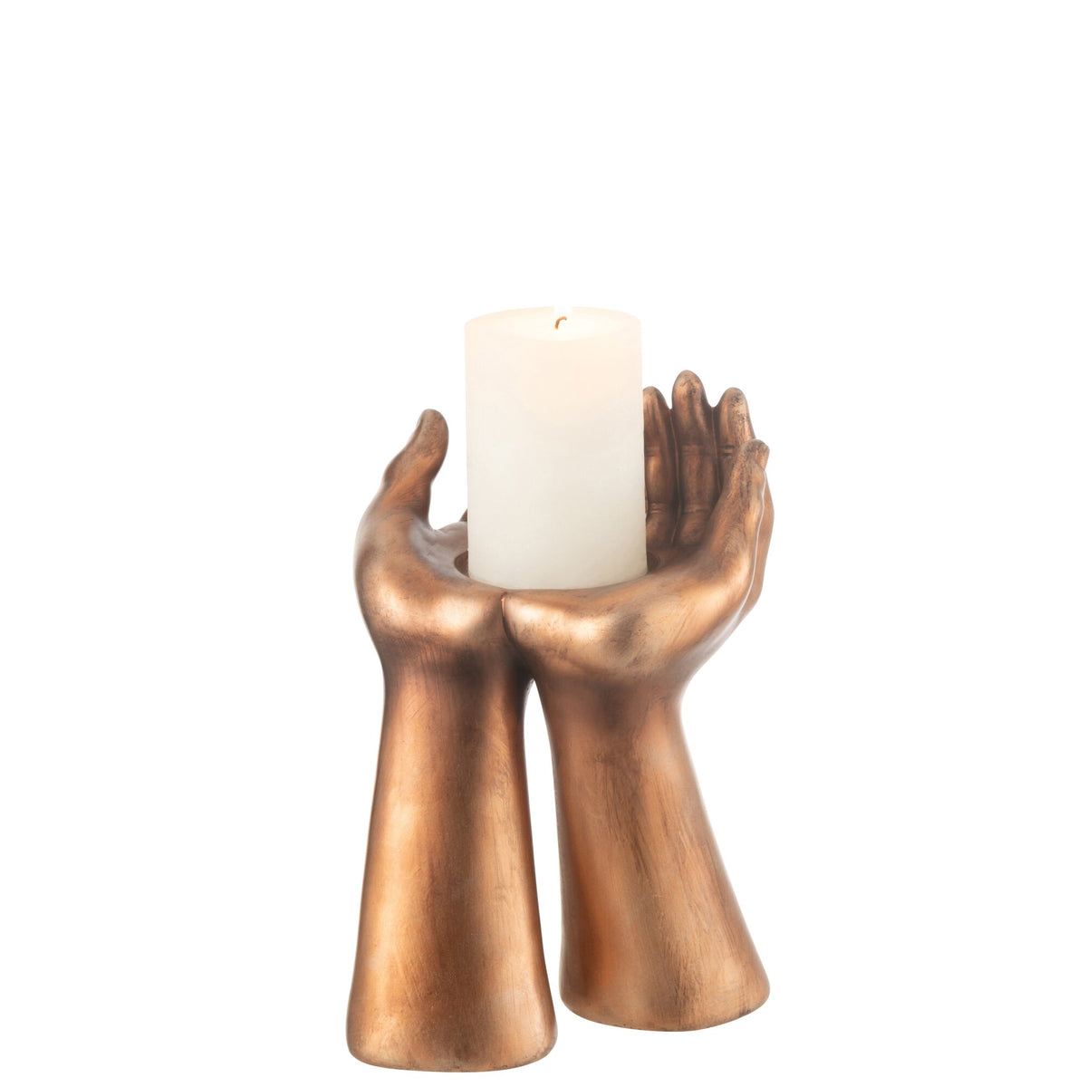 Candelabro Mani Resina Rame J-Line